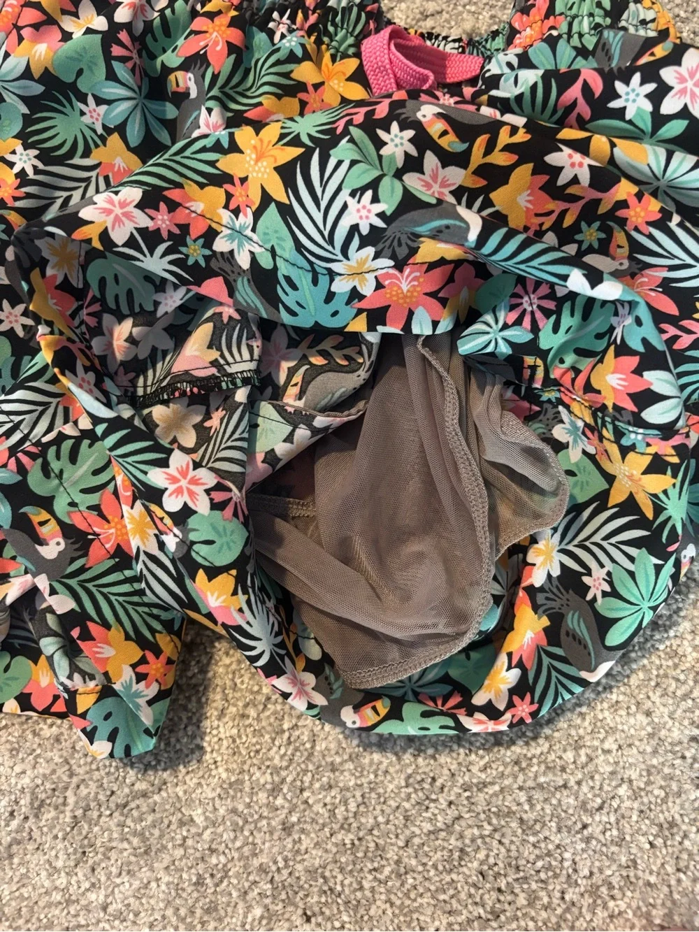 chubbies Black Tropical Floral swim trunks